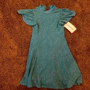 Girls sparkly green dress